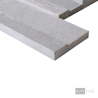 Modern Ledgestone Porcelain Ledger Panel 6X24 Milano Grey Natural