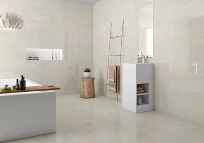 Lugano Porcelain Field Tile 24X24 Marfil Polished