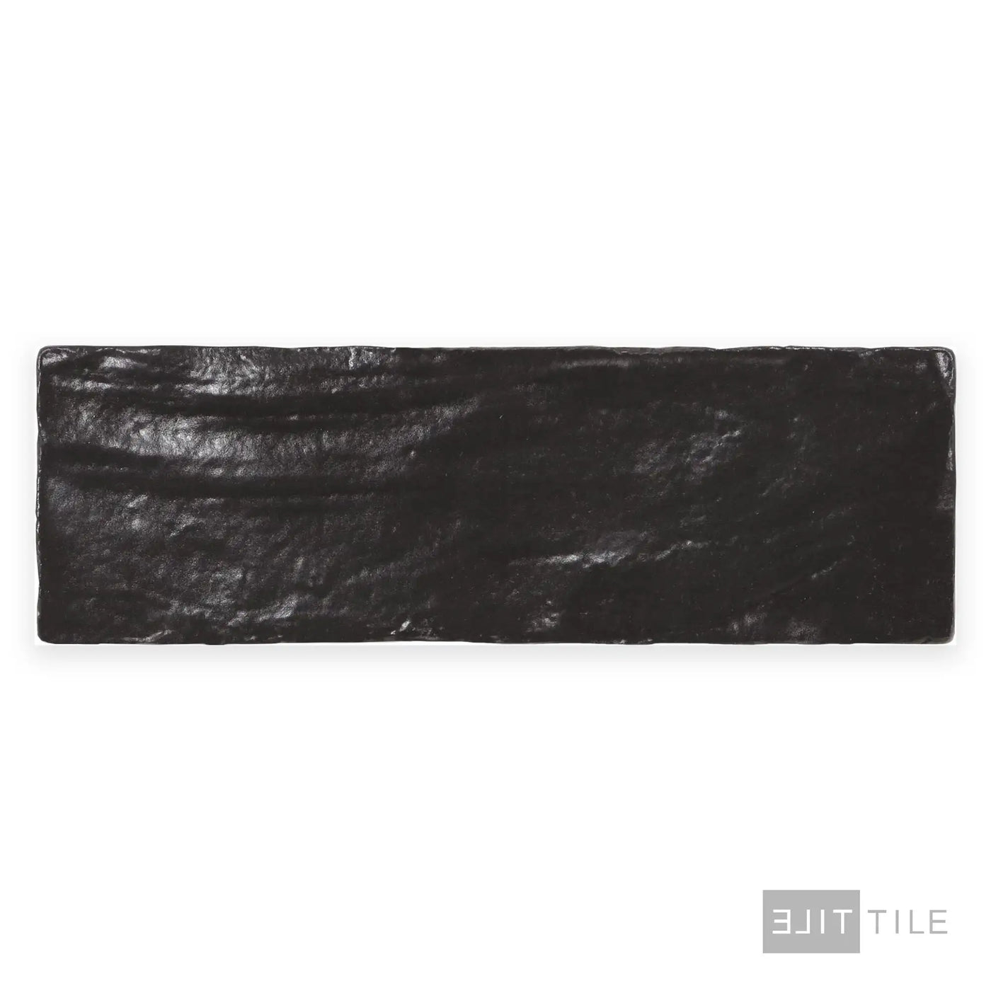 Mallorca Ceramic Field Tile 2X8 Black Matte