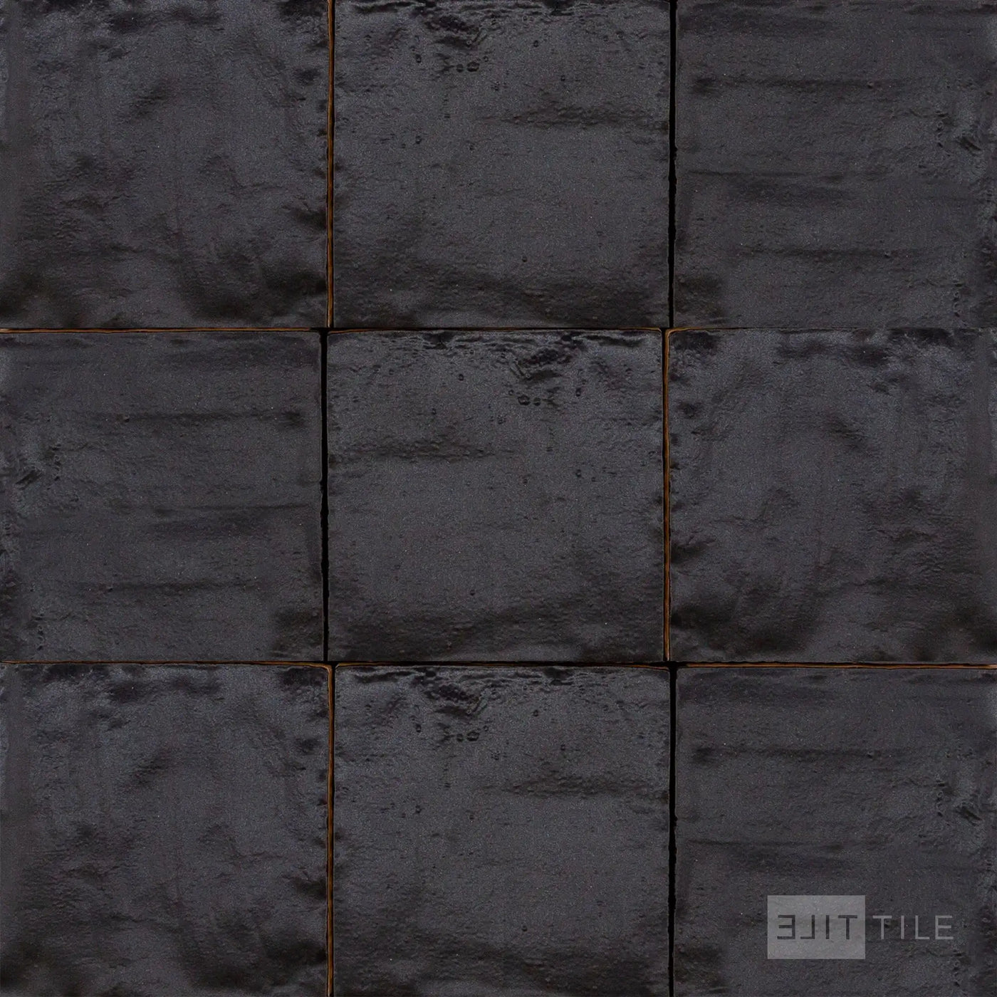 Mallorca Ceramic Field Tile 4X4 Black Matte