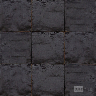 Mallorca Ceramic Field Tile 4X4 Black Matte