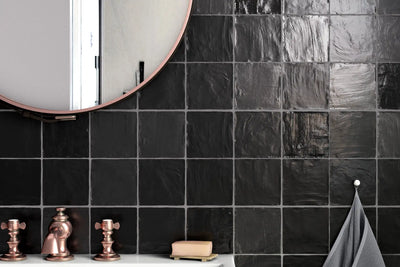 Mallorca Ceramic Field Tile 4X4 Black Matte