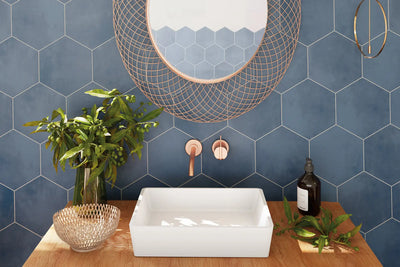 Meraki Base Porcelain Field Tile 8X9 Azul Matte