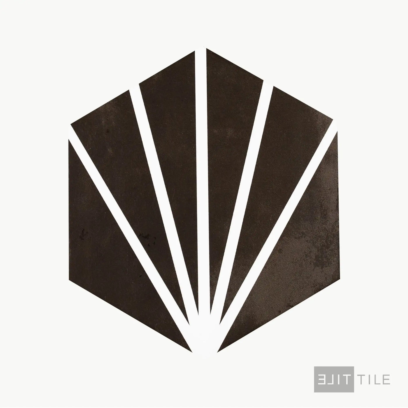Meraki Even Porcelain Decorative Field Tile 8X9 Negro Matte