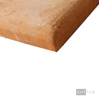 Lincoln Pavers Stair Coping Corner Square Terracotta Paver 12X12 Red Natural