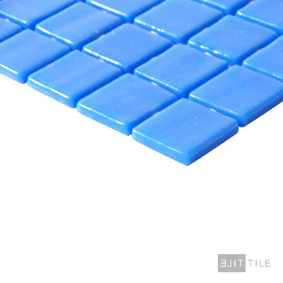 Lisa Pool Rated Square Glass Mosaic 12X18 Azul Celeste Glossy