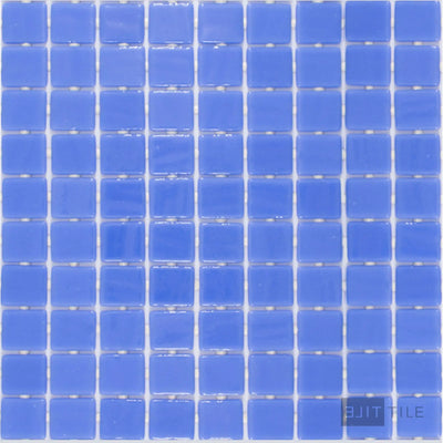 Lisa Pool Rated Square Glass Mosaic 12X18 Azul Claro Glossy