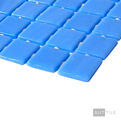 Lisa Pool Rated Square Glass Mosaic 12X18 Azul Claro Glossy