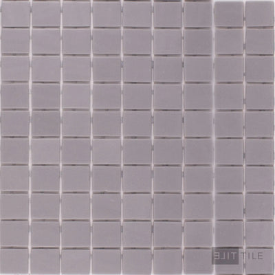 Natureglass Pool Rated Square Glass Mosaic 12X12 Malla Grey Glossy