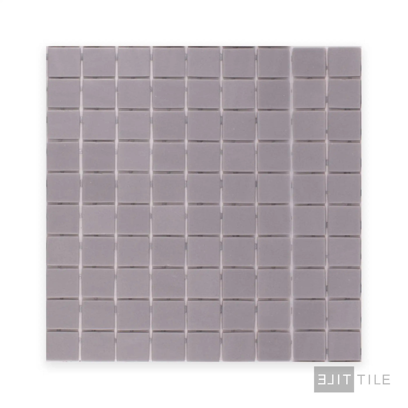 Natureglass Pool Rated Square Glass Mosaic 12X12 Malla Grey Glossy