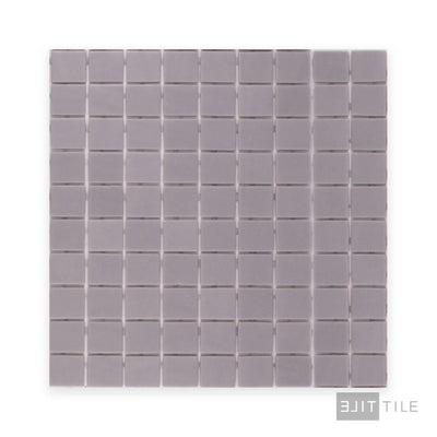 Natureglass Pool Rated Square Glass Mosaic 12X12 Malla Grey Glossy