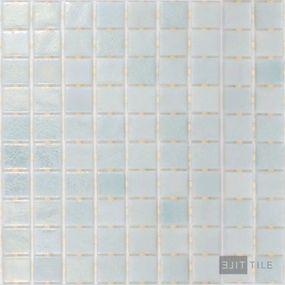 Opalescent Pool Rated Square Glass Mosaic 12X18 Verde Glossy