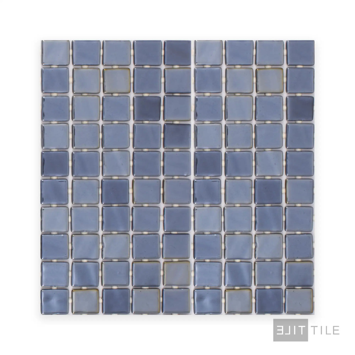 Opalo Pool Rated Square Glass Mosaic 12X18 Negro Glossy