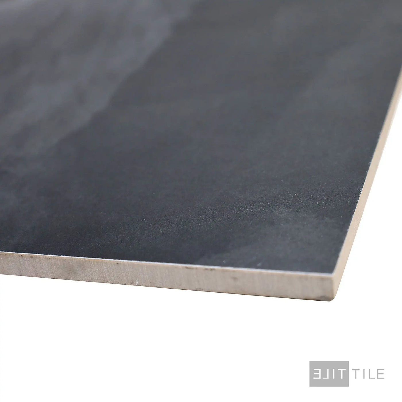 Onyx Porcelain Large Format Field Tile 24X48 Black Polished