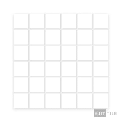 Pearl 2X2 Square Porcelain Mosaic 12X12 Super White Polished