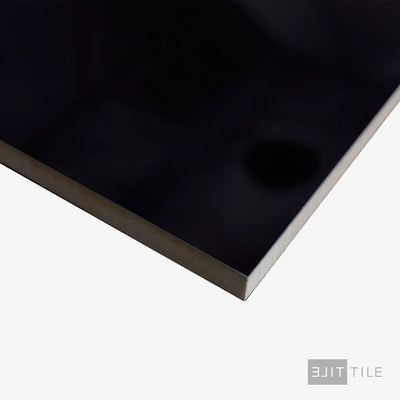 Pearl Porcelain Large Format Field Tile 24X48 Super Black Polished