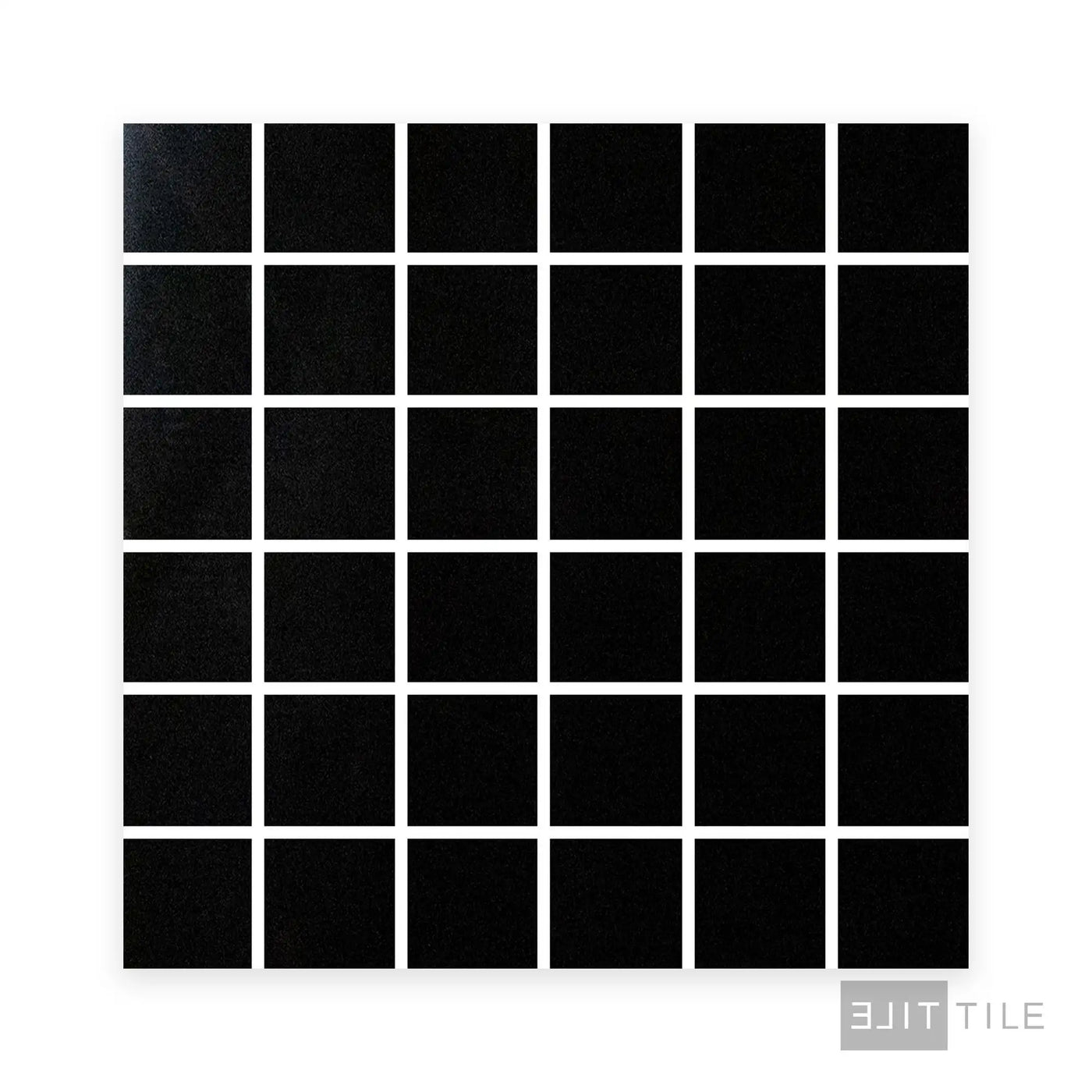 Pearl 2X2 Square Porcelain Mosaic 12X12 Super Black Polished