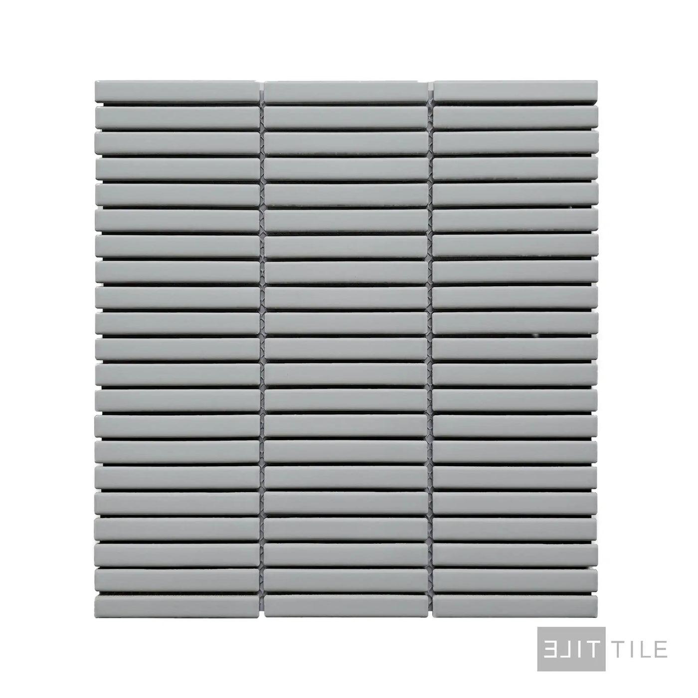 Shapes 0.5X4 Mini Sticks Porcelain Mosaic 12X12 Grey Matte