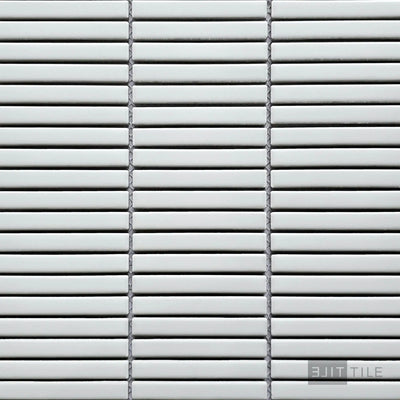Shapes 0.5X4 Mini Sticks Porcelain Mosaic 12X12 White Matte