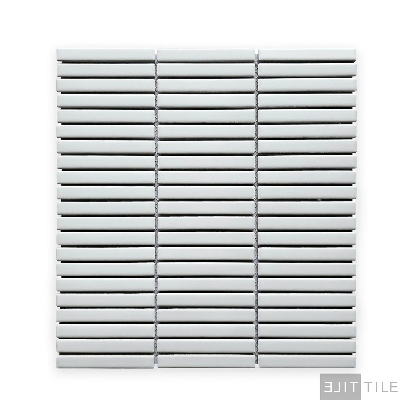 Shapes 0.5X4 Mini Sticks Porcelain Mosaic 12X12 White Matte