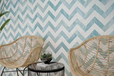 Safi Ceramic Field Tile 2X6 Aqua Glossy