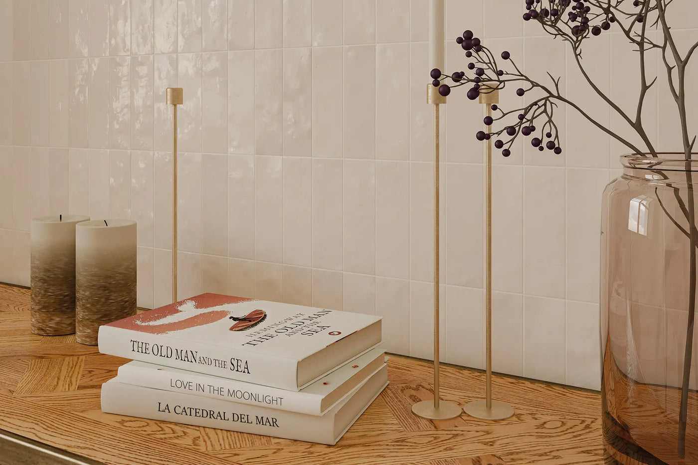Safi Ceramic Field Tile 2X6 Nude Glossy