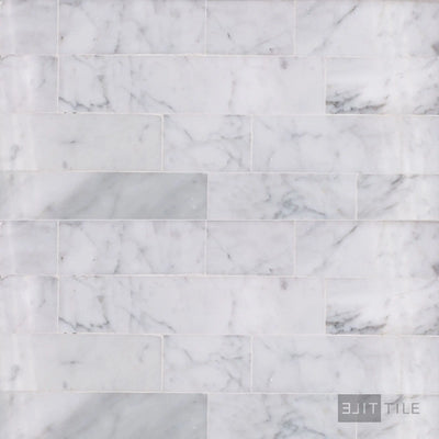 Sto-Re Culture Pattern Marble Mosaic 6X24 Carrara Polished