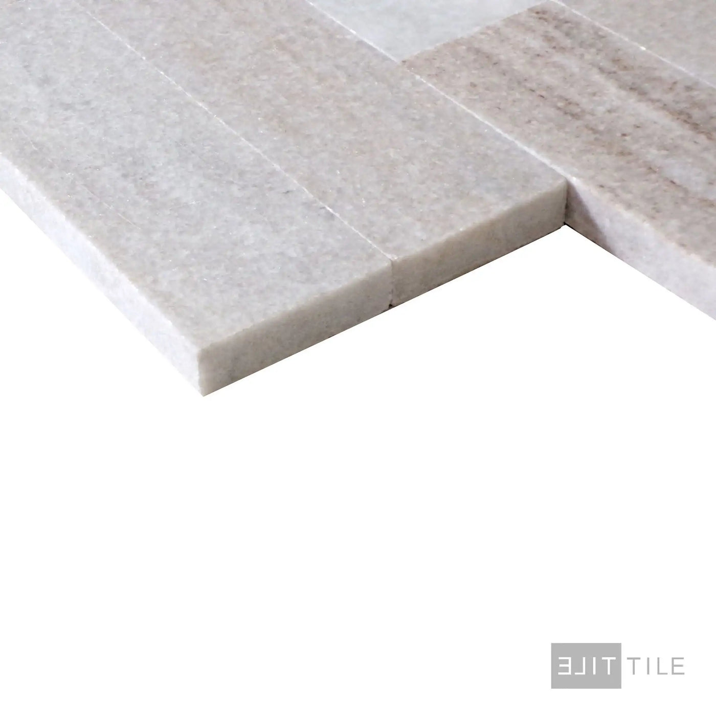 Sto-Re Culture Pattern Marble Mosaic 6X24 Ocean White Polished