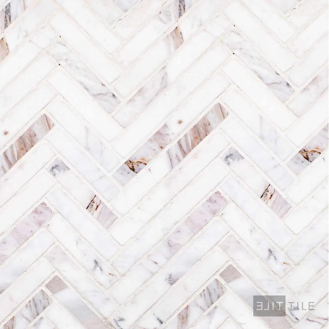 Sto-Re 5/8X3 Herringbone Marble Mosaic 10X11 Volakas Polished