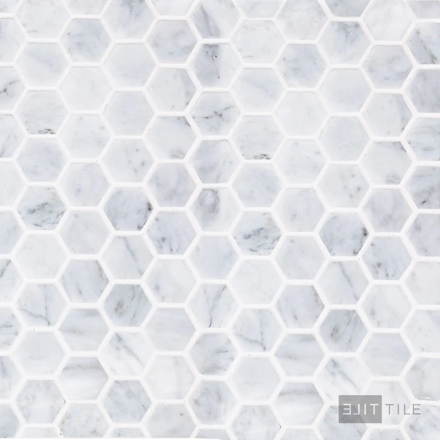 Sto-Re 1-1/8" Hexagon Marble Mosaic 12X12 Carrara Polished