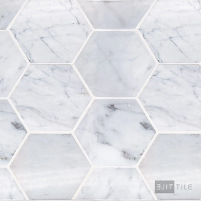 Sto-Re 4X4 Hexagon Marble Mosaic 11X11 Carrara Polished