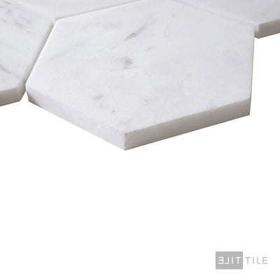 Sto-Re 4X4 Hexagon Marble Mosaic 11X11 Volakas Polished