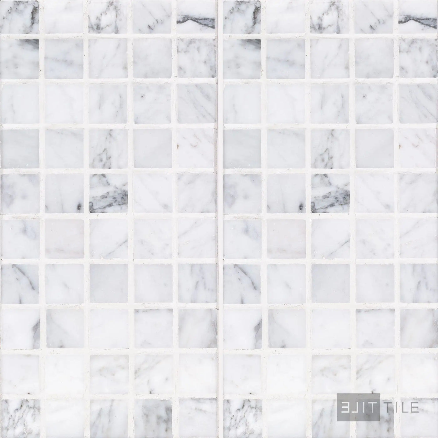 Sto-Re 1-1/8X1-1/8 Square Marble Mosaic 12X12 Carrara Polished