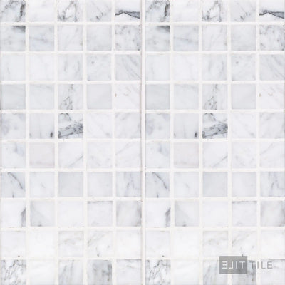 Sto-Re 1-1/8X1-1/8 Square Marble Mosaic 12X12 Carrara Polished