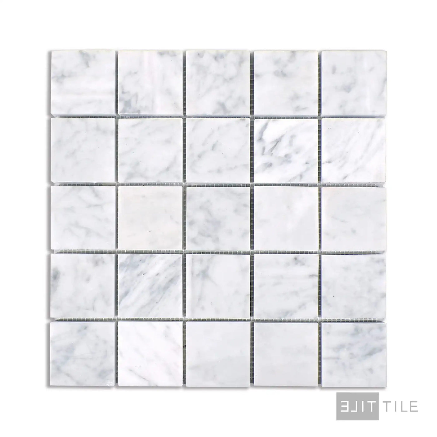 Sto-Re 2-1/4X2-1/4 Square Marble Mosaic 12X12 Carrara Polished