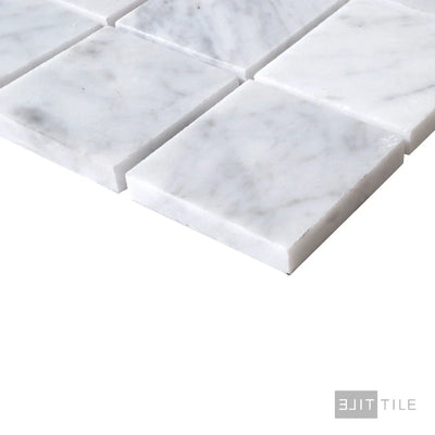 Sto-Re 2-1/4X2-1/4 Square Marble Mosaic 12X12 Carrara Polished