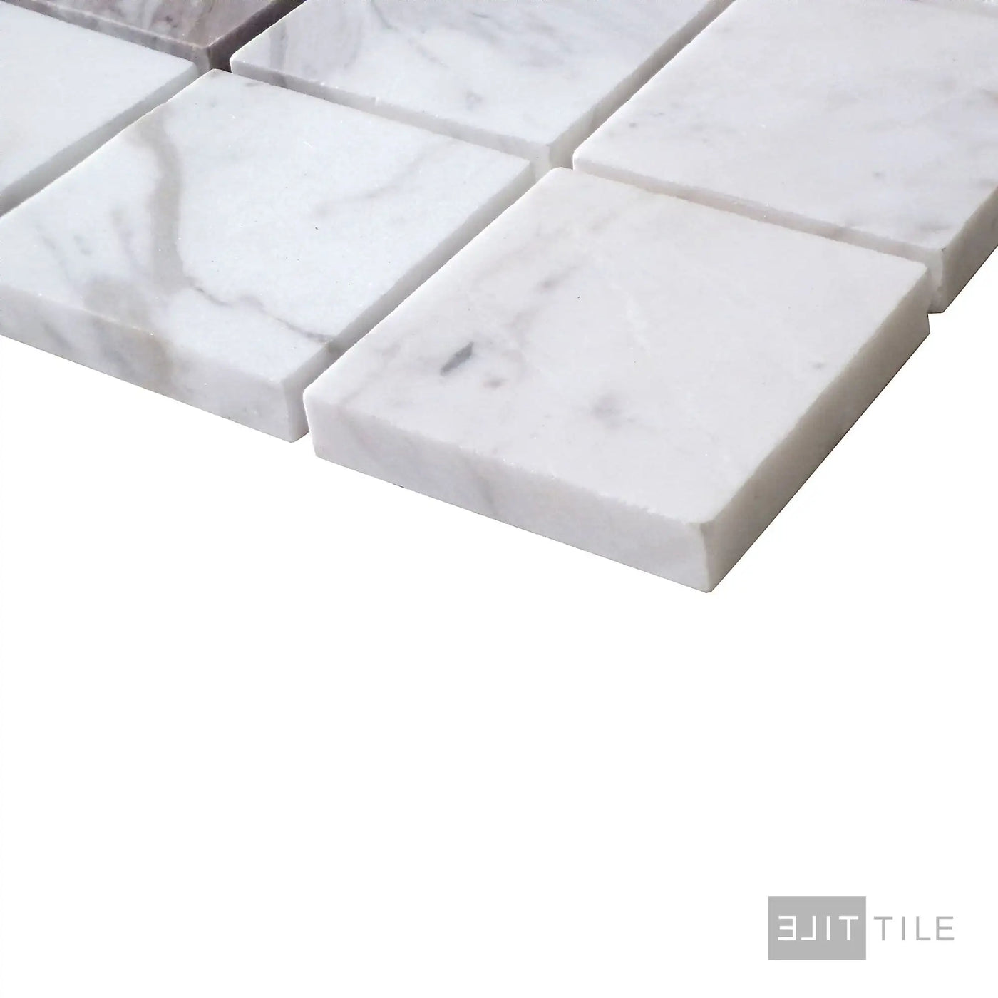 Sto-Re 2-1/4X2-1/4 Square Marble Mosaic 12X12 Volakas Polished