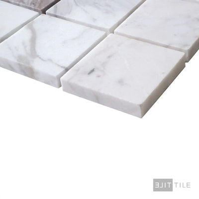 Sto-Re 2-1/4X2-1/4 Square Marble Mosaic 12X12 Volakas Polished