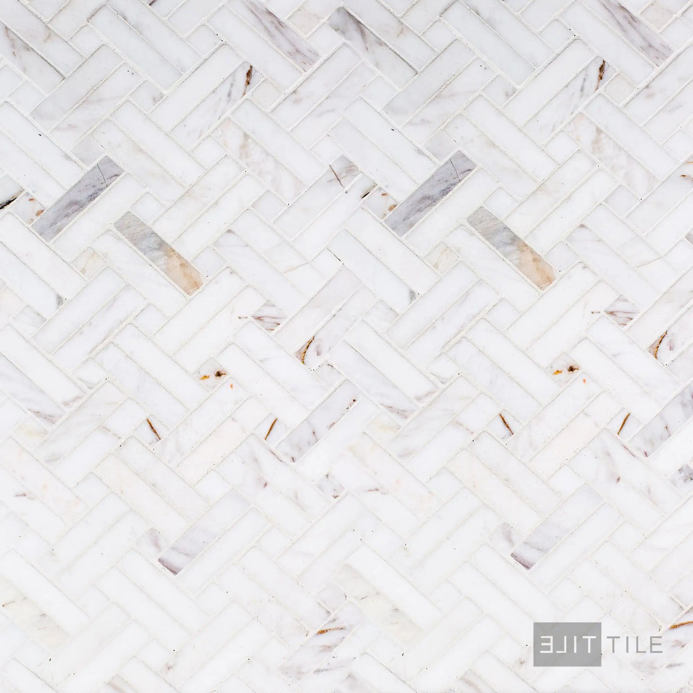 Sto-Re 5/8X2 Stanza Marble Mosaic 11X11 Volakas W/ Volakas Dot Polished