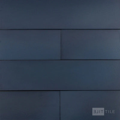 Stromboli Porcelain Field Tile 3.5X14.5 Glassy Blue Matte