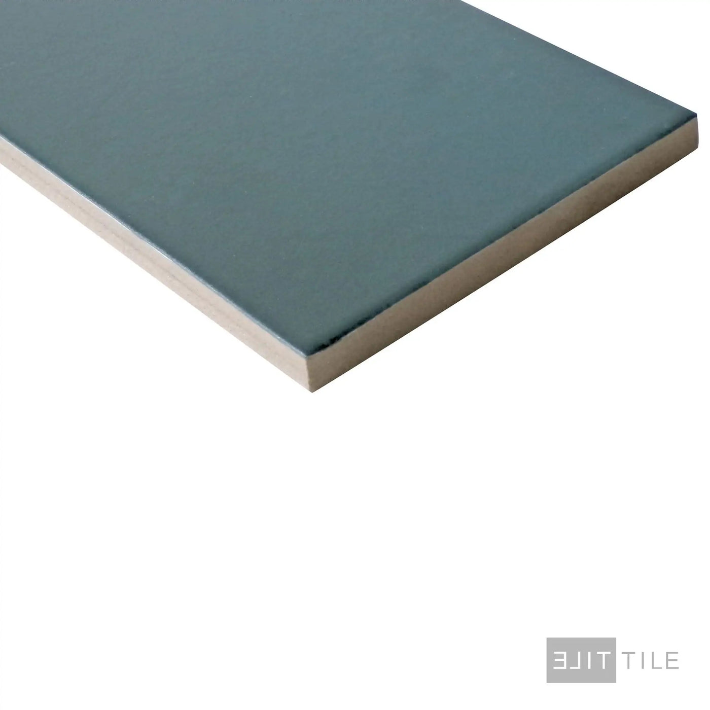 Stromboli Porcelain Field Tile 3.5X14.5 Viridian Green Matte