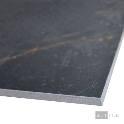 Supreme Evo Porcelain Large Format Field Tile 24X48 Noir Laurent Polished