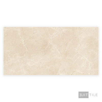 Tele Di Marmo Reloaded Porcelain Large Format Field Tile 24X48 Marfil Polished