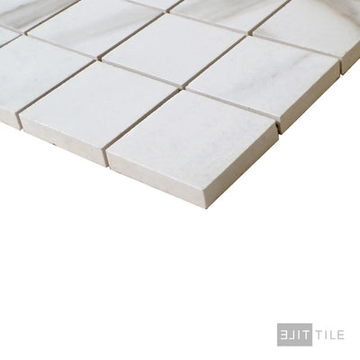 Tele Di Marmo Reloaded 2X2 Square Porcelain Mosaic 12X12 Calacatta Matte