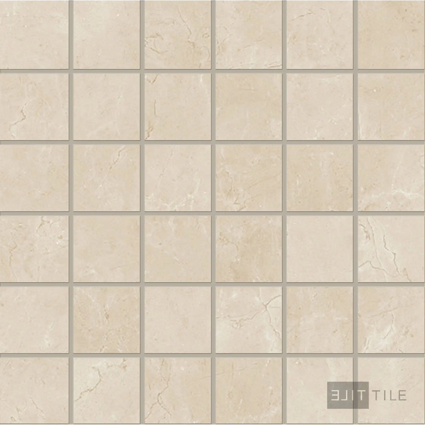 Tele Di Marmo Reloaded 2X2 Square Porcelain Mosaic 12X12 Marfil Matte