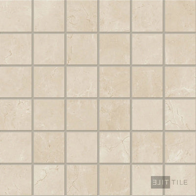 Tele Di Marmo Reloaded 2X2 Square Porcelain Mosaic 12X12 Marfil Matte