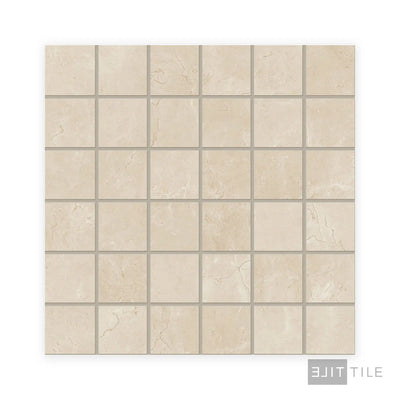 Tele Di Marmo Reloaded 2X2 Square Porcelain Mosaic 12X12 Marfil Matte