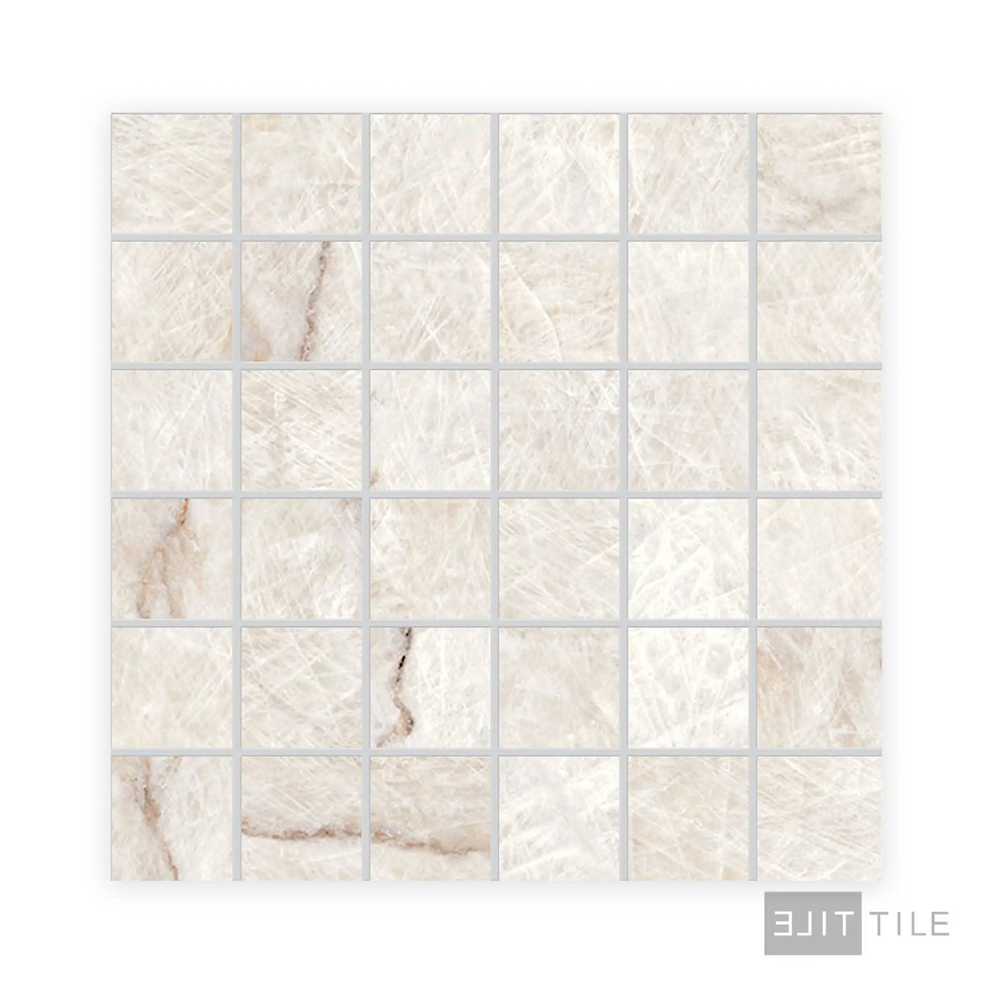 Tele Di Marmo Reloaded 2X2 Square Porcelain Mosaic 12X12 Quarzo Polished