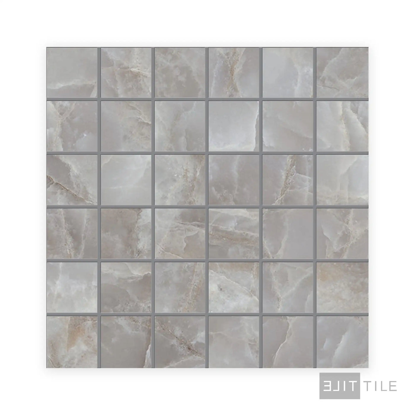 Tele Di Marmo Reloaded 2X2 Square Porcelain Mosaic 12X12 Onice Klmt Polished