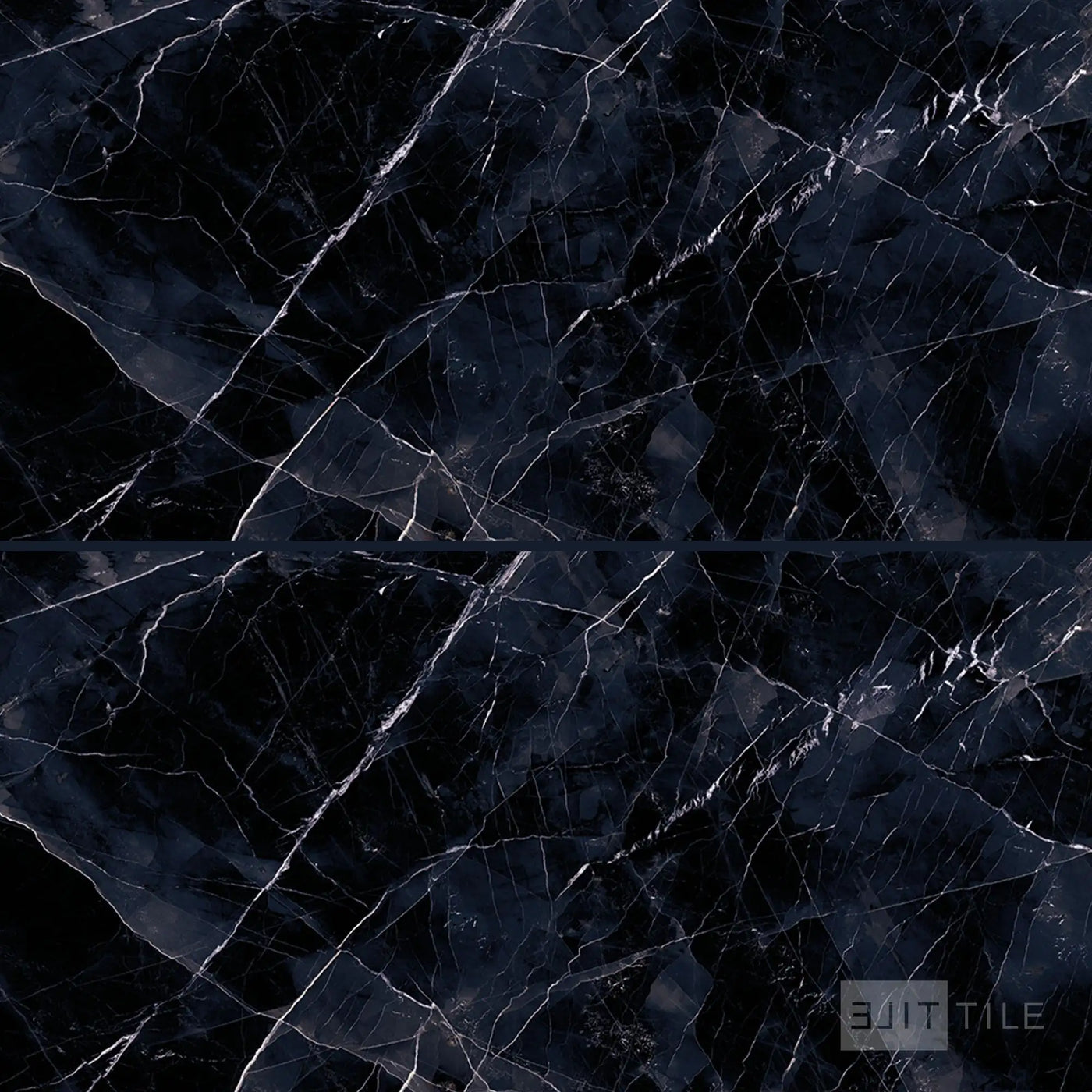 Tele Di Marmo Revolution Porcelain Large Format Field Tile 24X48 Calacatta Black Polished